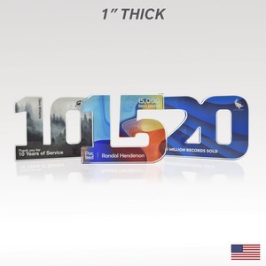 1" USA-Made Acrylic Numerals Style 10 â€“ Traditional Series