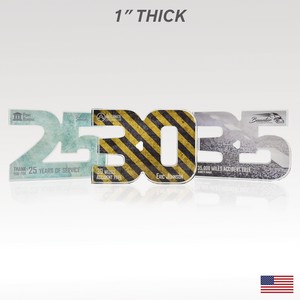 1" USA-Made Acrylic Numerals Style 25 â€“ Traditional Series