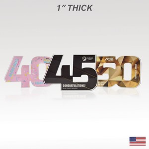 1" USA-Made Acrylic Numerals Style 45 â€“ Traditional Series