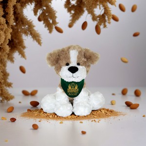 10" Large Sitting Dog - Beige & White