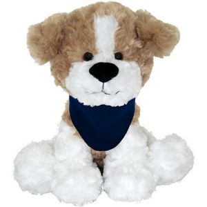 10" Large Sitting Dog - Beige & White