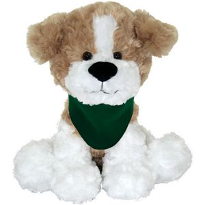 10" Large Sitting Dog - Beige & White