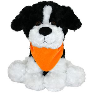 10" Large Sitting Dog - Black & White