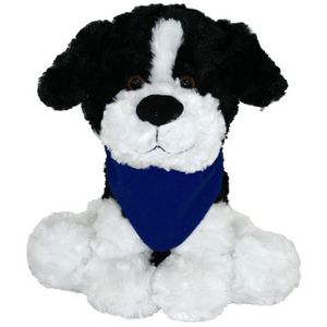 10" Large Sitting Dog - Black & White