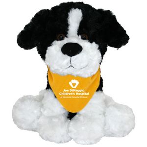10" Large Sitting Dog - Black & White