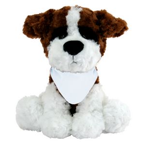 10" Large Sitting Dog - Brown & White