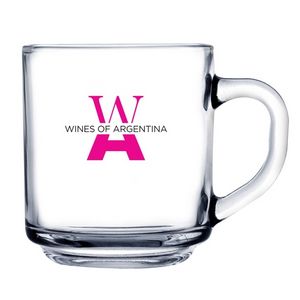 10 Oz. Glass Coffee Mug (Deep Etch)