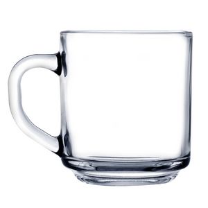 10 Oz. Glass Coffee Mug (Screen Printed)