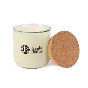 10 Oz. Recycled Glass Aromatherapy Candle with Cork Lid