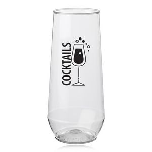10 Oz. Stemless Plastic Champagne Flutes
