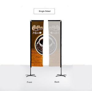 10' Single-Sided Standard Advertising Flag - Rectangle in Full Color