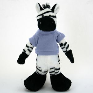 10" Stuffed Long Body Animal - Zebra