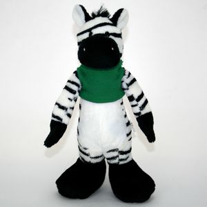 10" Stuffed Long Body Animal - Zebra