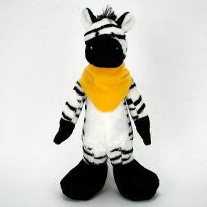 10" Stuffed Long Body Animal - Zebra