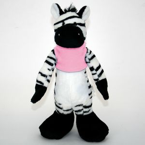 10" Stuffed Long Body Animal - Zebra