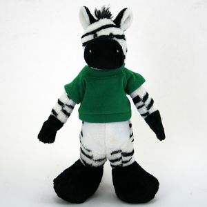10" Stuffed Long Body Animal - Zebra