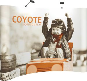 10' Wide Coyote Popup Curved Display Kit