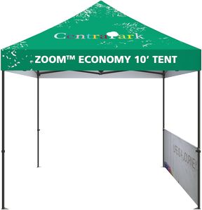 10' Zoomâ„¢ Economy & Standard Tent Custom Single-Sided Half Wall Graphic Kit