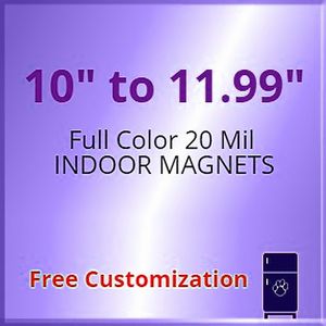 10 to 11.99 Square Inch Custom Die Cut Magnets - 20 Mil