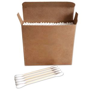 100 Sticks/Box Double Round Head Bamboo Stick Cotton Buds