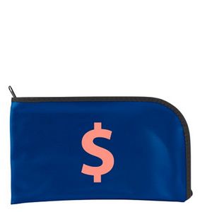 10.5"x5.5" Expanded Vinyl Curved Zipper Bank Bag