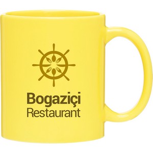 11 oz C-Handle Ceramic Mug (Yellow)