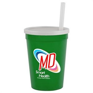 12 Oz. Cup With Lid & Straw - Digital