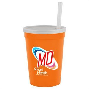 12 Oz. Cup With Lid & Straw - Digital