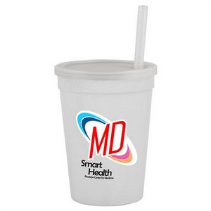 12 Oz. Cup With Lid & Straw - Digital