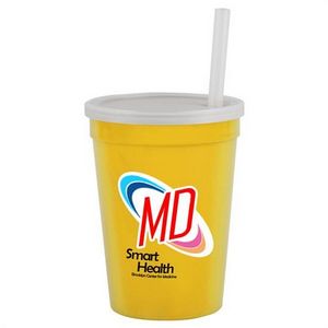12 Oz. Cup With Lid & Straw - Digital