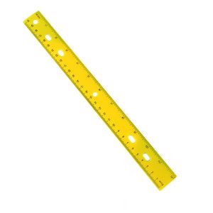 12" Plastic Ruler With Holes