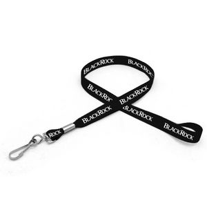1/2" Silkscreened Flat Lanyard w/ J Hook