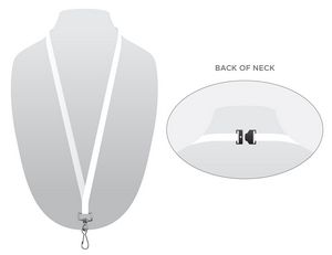 1/2" Silkscreened Flat Lanyard w/ Sew on Breakaway