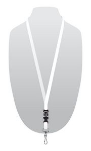 1/2" Silkscreened Flat Lanyard w/Detached Buckle