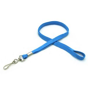 1/2" Silkscreened Tubular Lanyard w/ J Hook