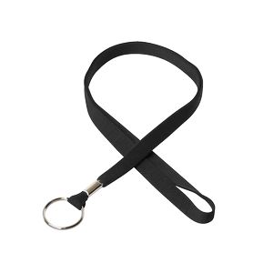 1/2" Silkscreened Tubular Lanyard w/ a Key Ring