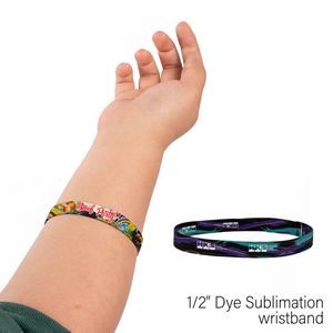 1/2" Wide Elastic Wrist Band (QuickShip) 18-24 Days