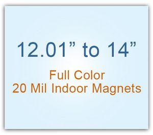 12.01 to 14 Square Inches Indoor Magnets - 20 Mil