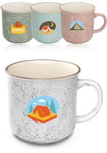 13 Oz. Marble Campfire Coffee Mugs