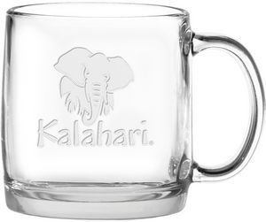 13 Oz. Nordic Glass Coffee Mug - Etched