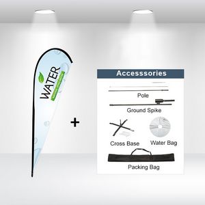 13' Single-Sided Standard Advertising Flag - Teardrop in Full Color