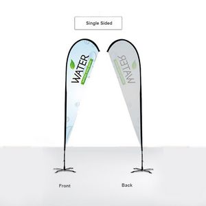13' Single-Sided Standard Advertising Flag - Teardrop in Full Color