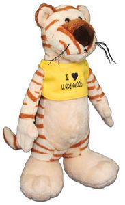 13" Stuffed Long Body Animal - Tiger