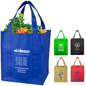 13"W x 15"H x 10"Gusset -"SUPER MEGA" Grocery Shopping Tote Bag