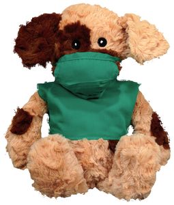 14" Embroidered Eye Brown & Tan Dog
