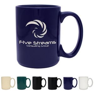 15 Oz. Atlas Collection Ceramic Mug- Etched