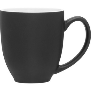 15 oz Bistro Ceramic Mug (Matte Black/Glossy White)