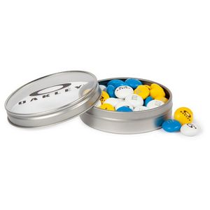 1.5 oz. Personalized M&M'SÂ® in Silver Tin with Custom Lid