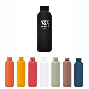 16 Oz. Stainless Steel Rubber-Coated Thermos