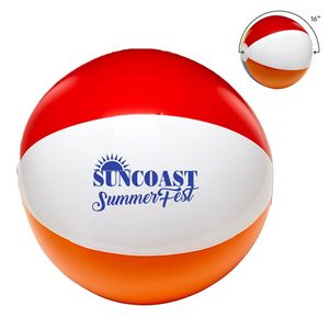 16" Six Color Beach Ball